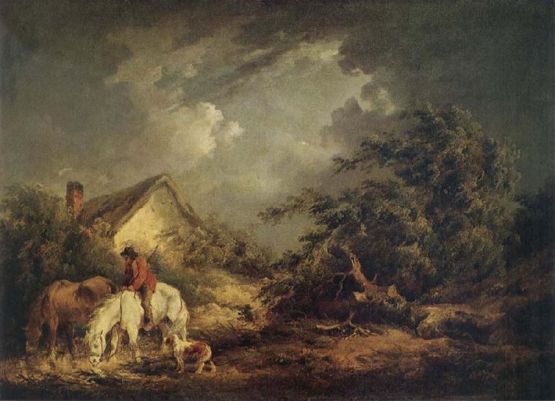 George Morland The Approaching Storm Sweden oil painting art